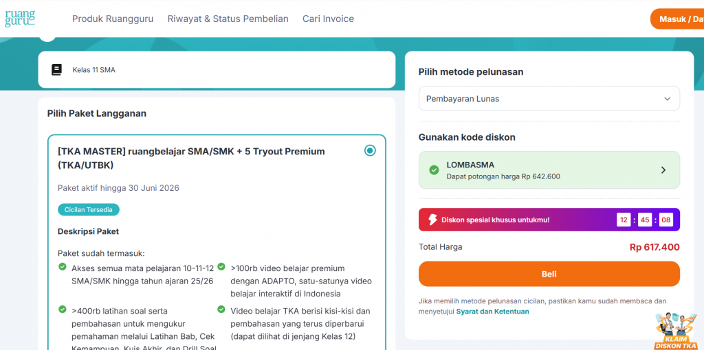 kode promo ruangguru 2025